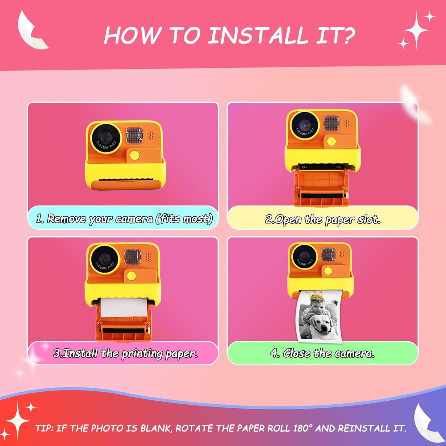 15 Rolls Instant Camera Refill Print Paper, HD Kidizoom Print Camera Paper Refill for Most Kids Instant Camera (57X25Mm)