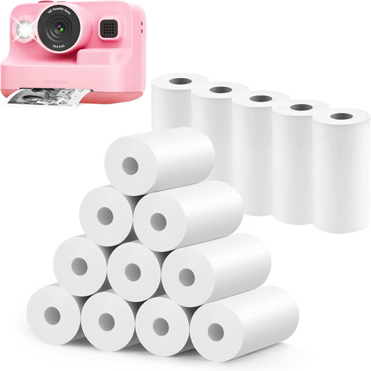 15 Rolls Instant Camera Refill Print Paper, HD Kidizoom Print Camera Paper Refill for Most Kids Instant Camera (57X25Mm)